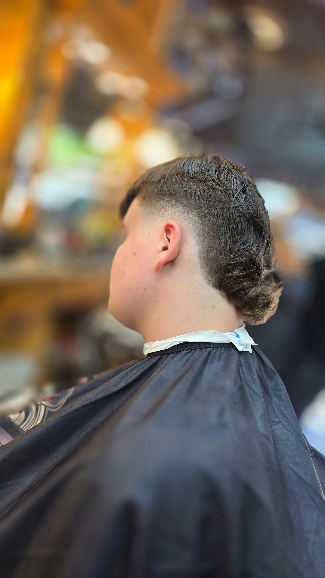 Modern mullet with low fade